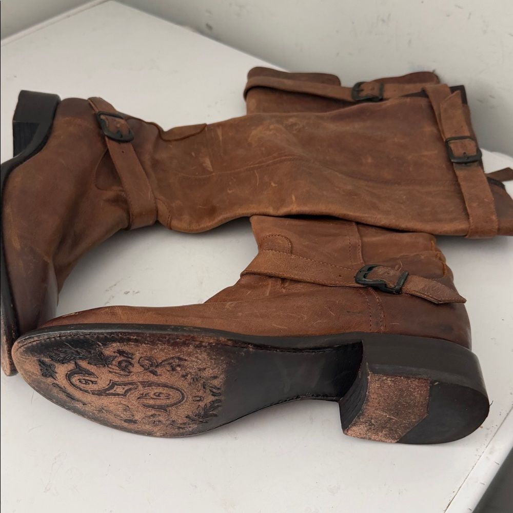 Sonora Melinda Boots - Leather Square Toe as 8.5 - Picture 3 of 5